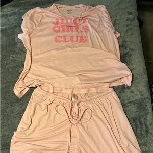 Juicy Couture Light Pink Ribbed Lounge Set